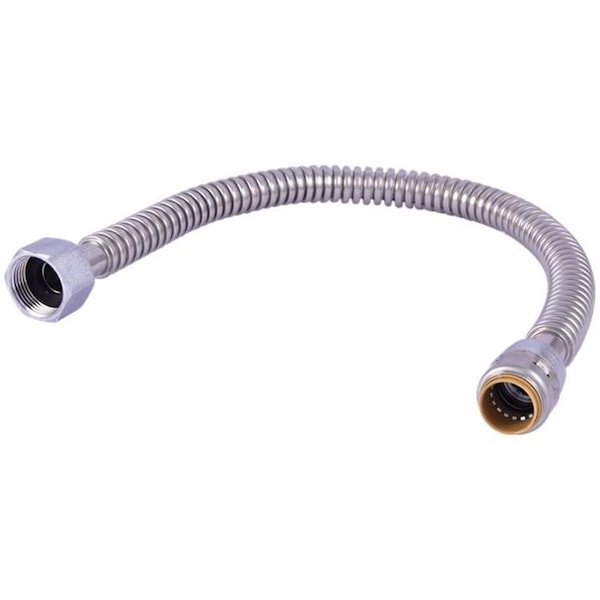 Sharkbite SharkBite 3/4 in. Push Fit X 3/4 in. D FIP 24 in. Stainless Steel Supply Line URSS3088FX24 - main